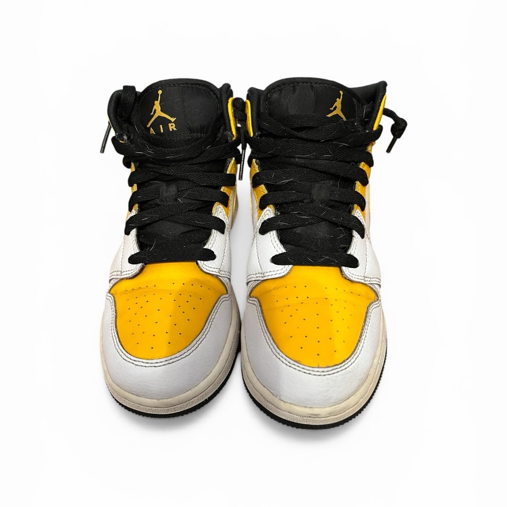 Nike Jordan yellow, white and black size 5.5 kids shoes. Gently worn